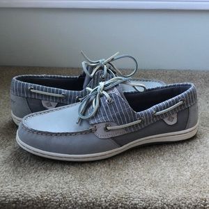Sperry Songfish Grey Stripe NEVER WORN Size 9